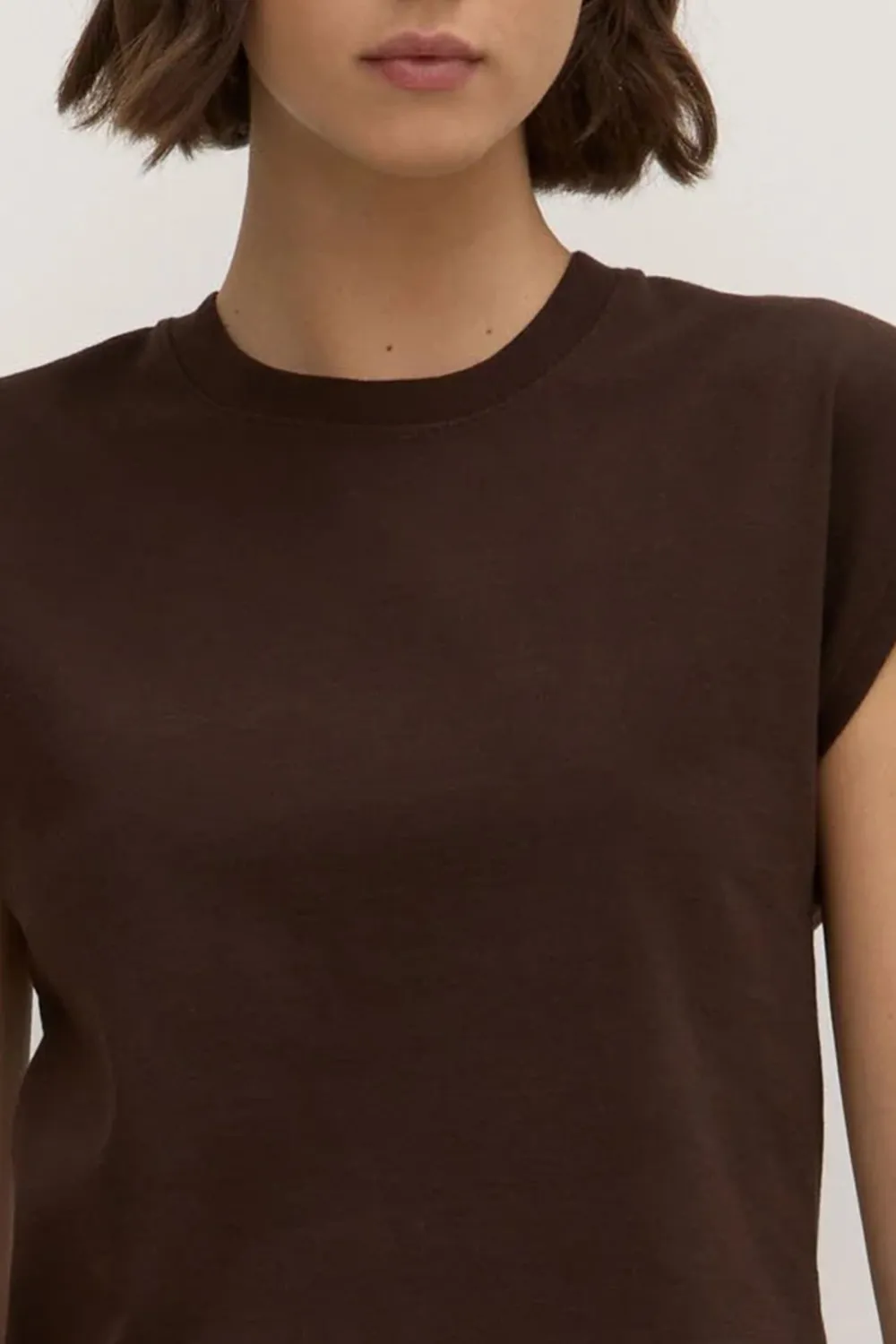 Heavy Shoulder Sleeve Slim Fit T-Shirt
