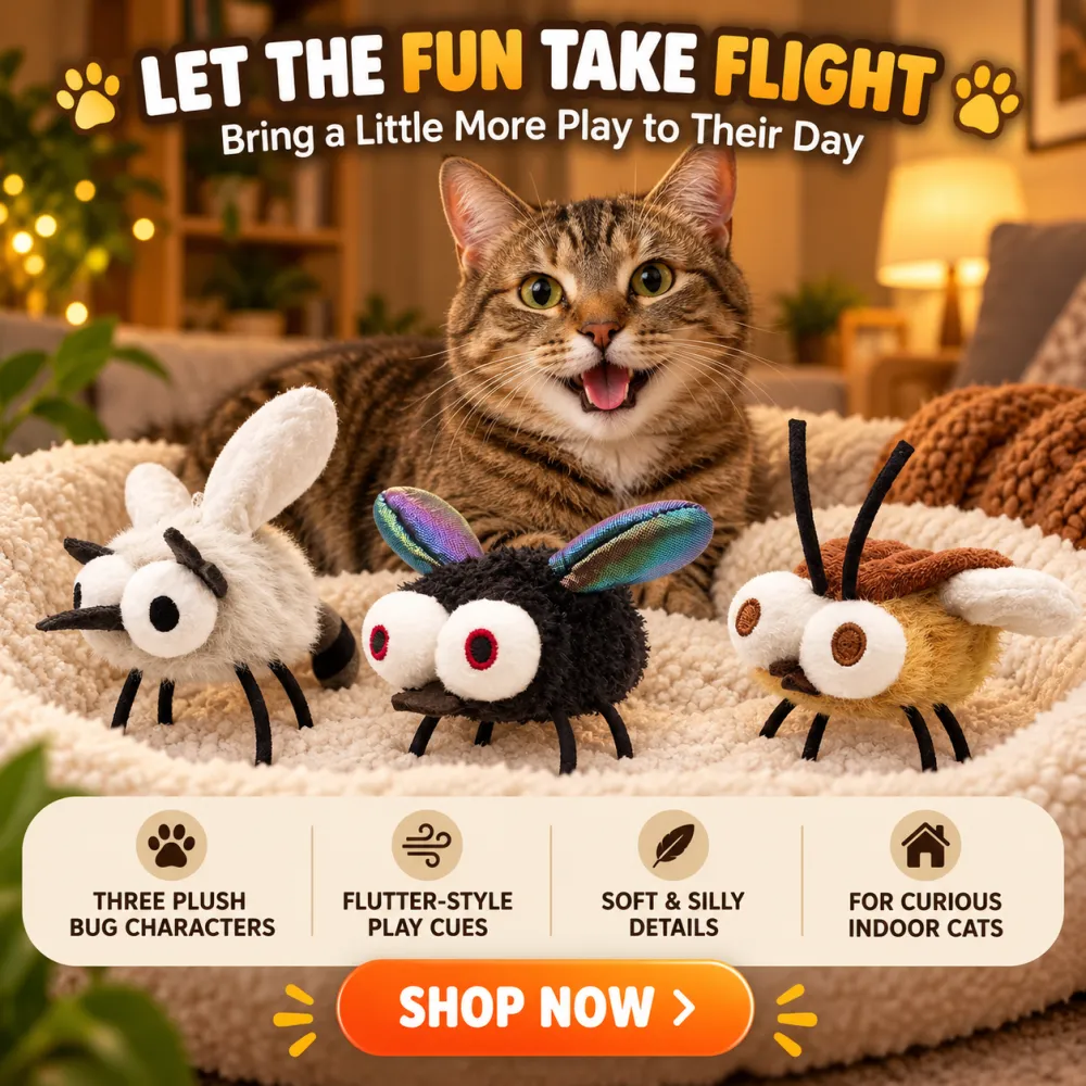 Pet Gravity Simulated Insect Cat Toy Self-Play Electric Teasing Plush Cat Toy