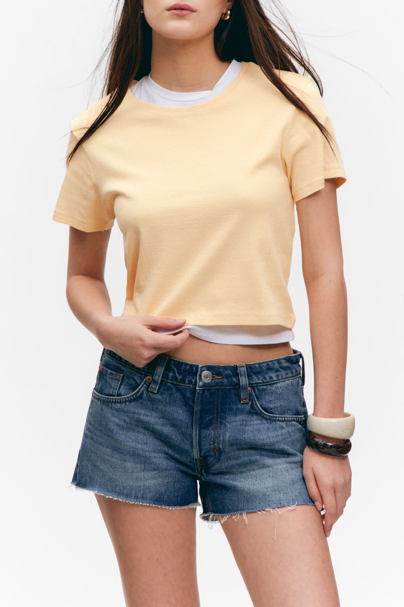 Round Neck Cropped T-Shirt