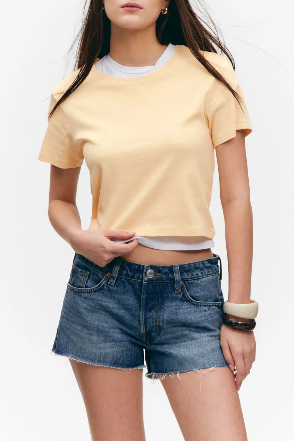 Round Neck Cropped T-Shirt