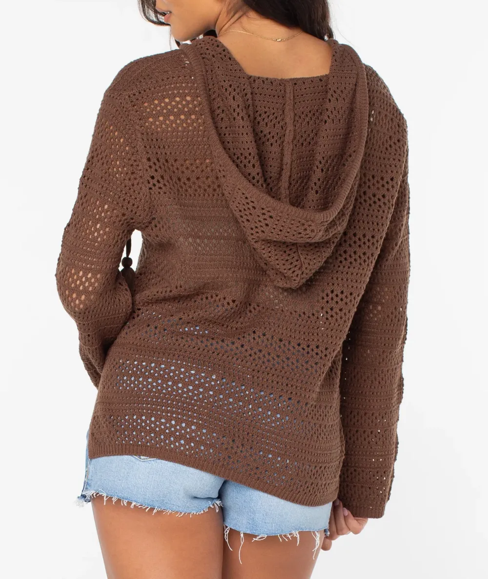 Women's Knitted Hooded Sweater