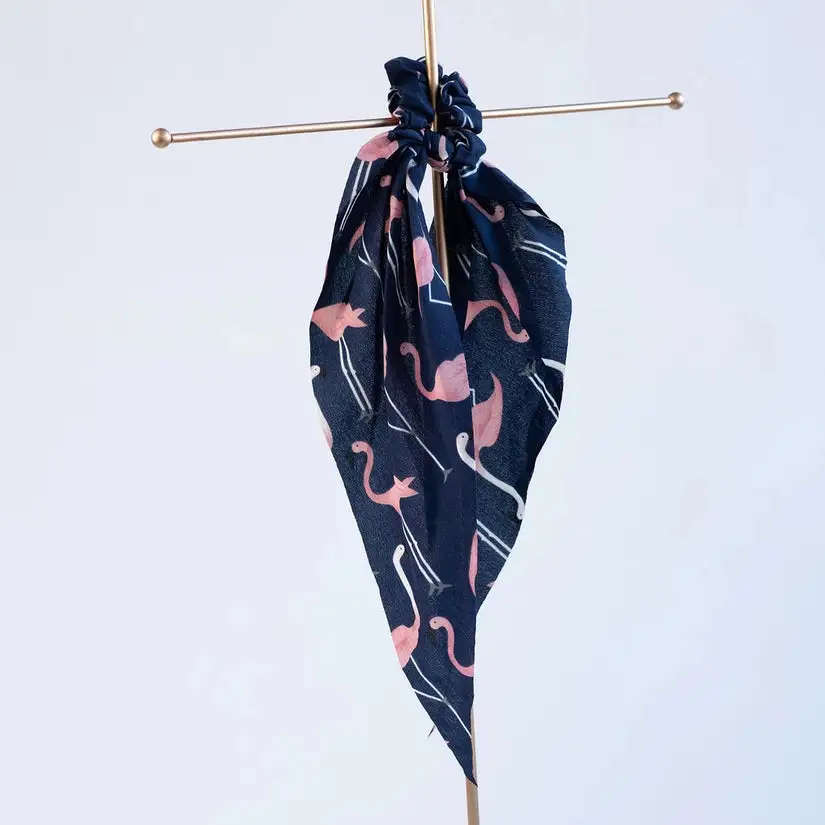 Scrunch Hair Scarf in Flamingo