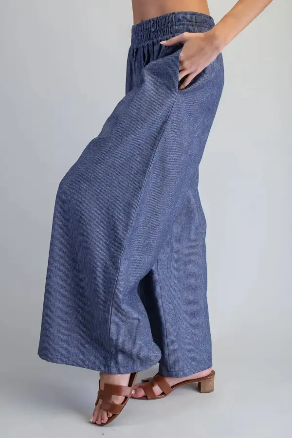 Modern Pinstripe Straight Pants