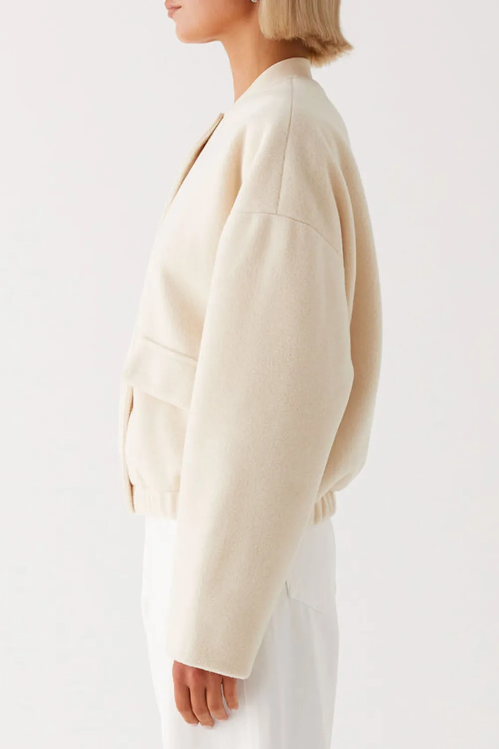 Ivory Bomber Jacket