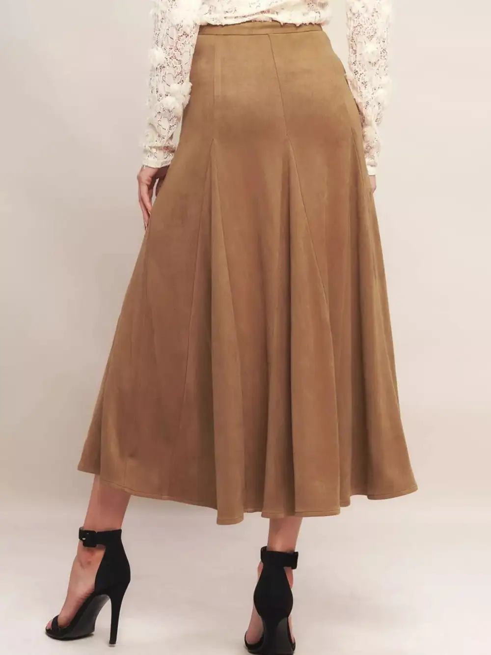 Flowy Line Midi Skirt