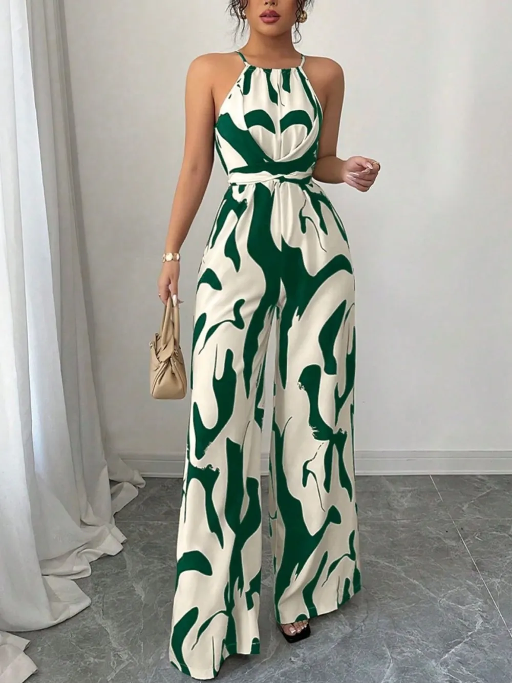 Fresh Wide Leg Sleeveless Jumpsuit