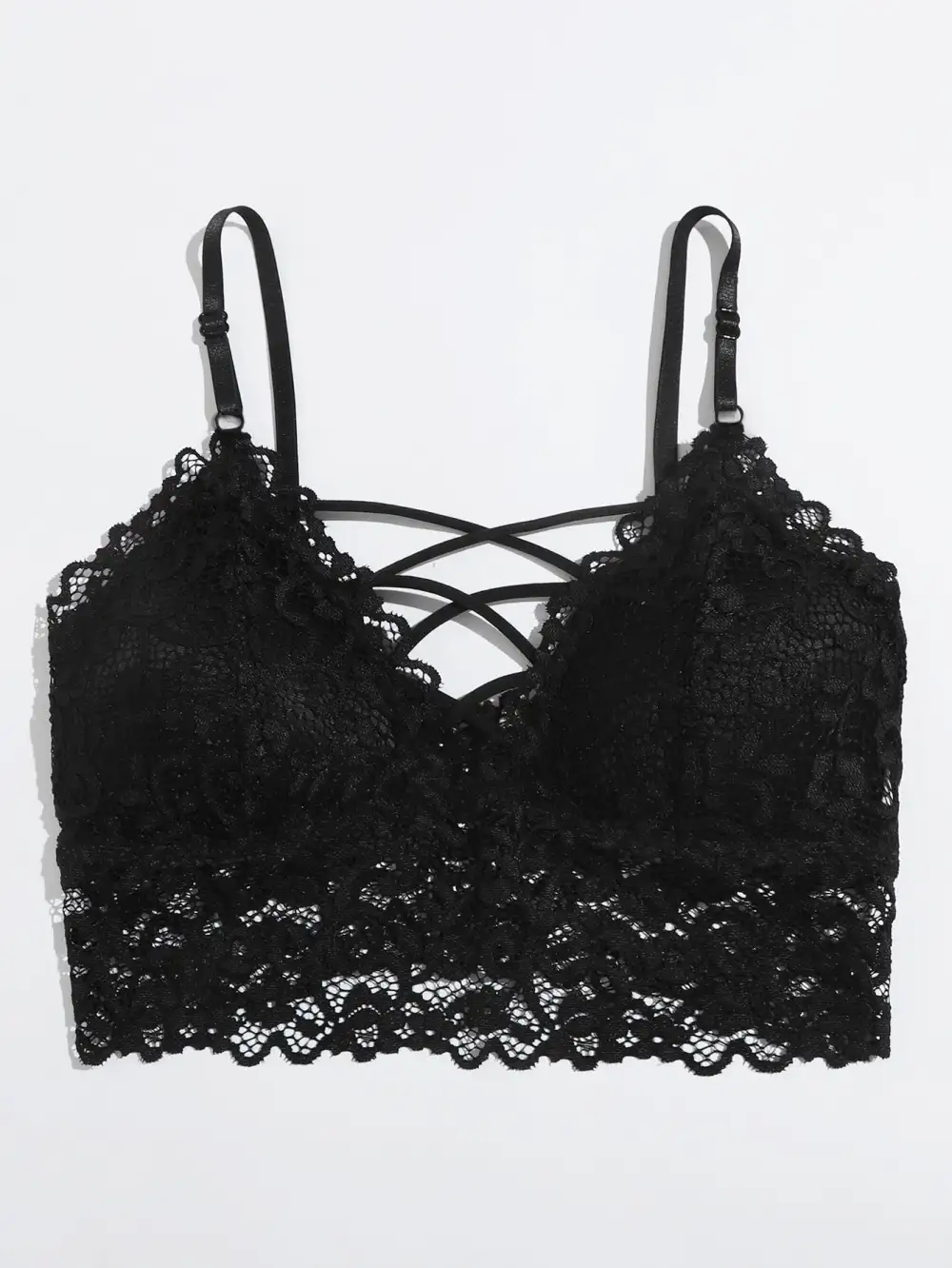 Lace Lattice Front Bralette