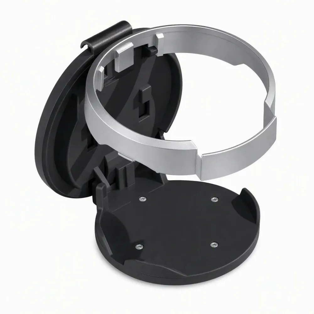 Universal Foldable Car Cup Holder with Hook, Space-Saving Vehicle Drink Holder for Bottles, Coffee Cups & Tumblers