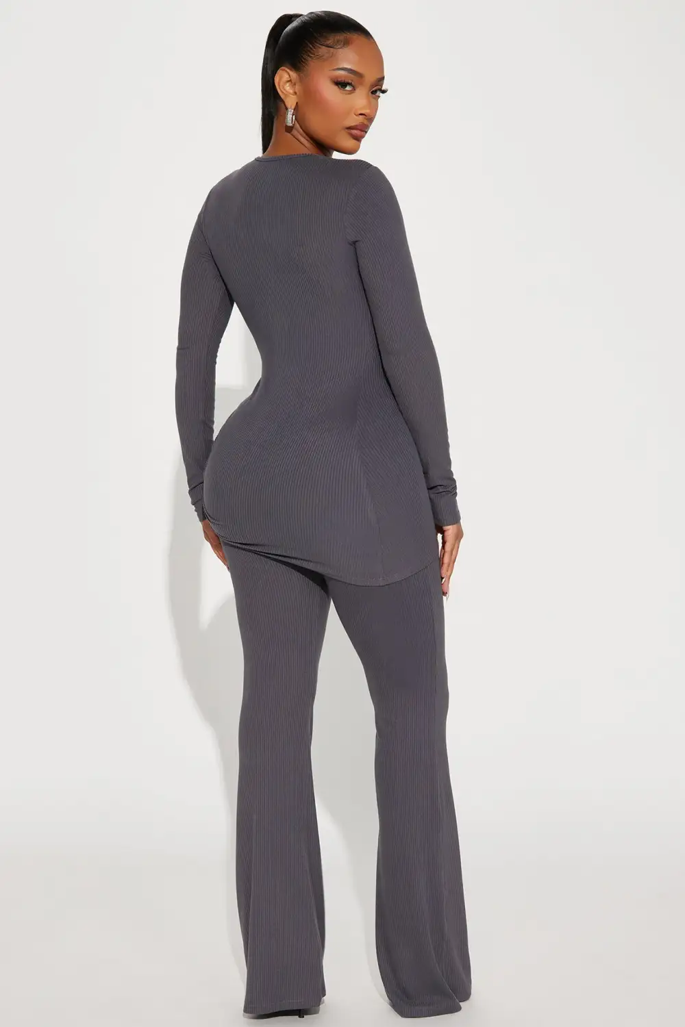 Legally Casual Pant Set - Charcoal