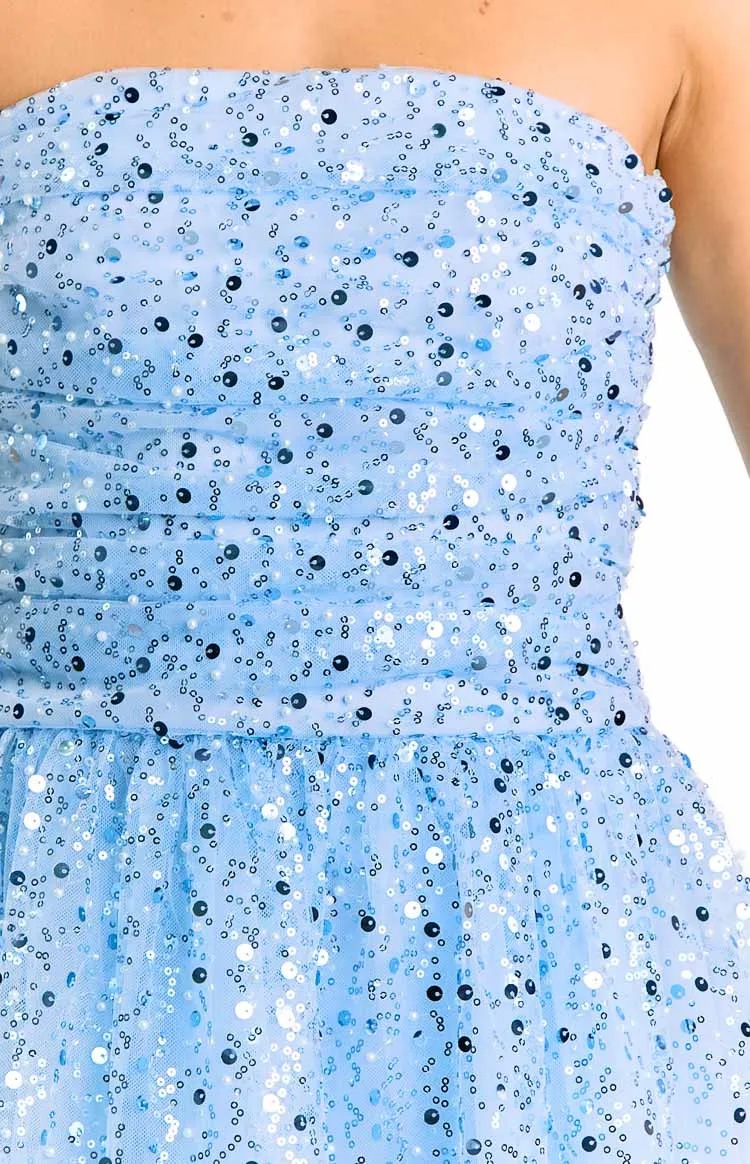 Strapless Sequin Party Mini Dress