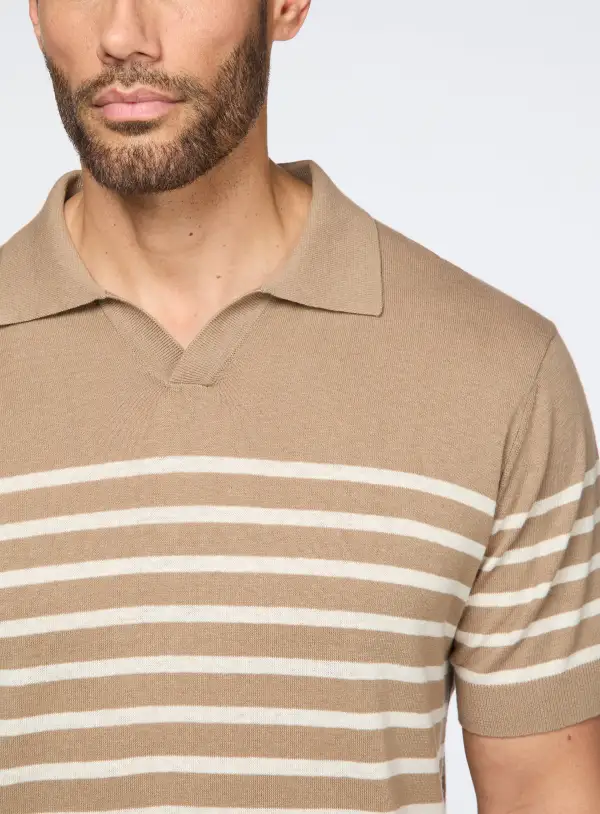 Clean Stripe Casual Polo