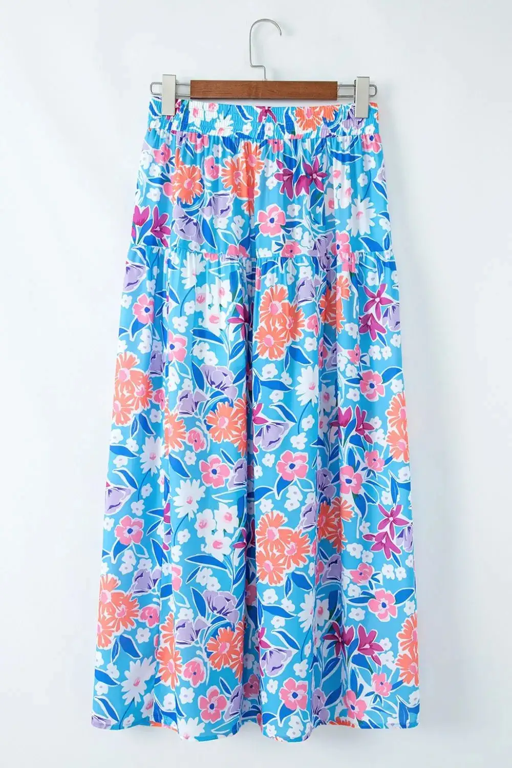Everyday Floral Side Slit Skirt