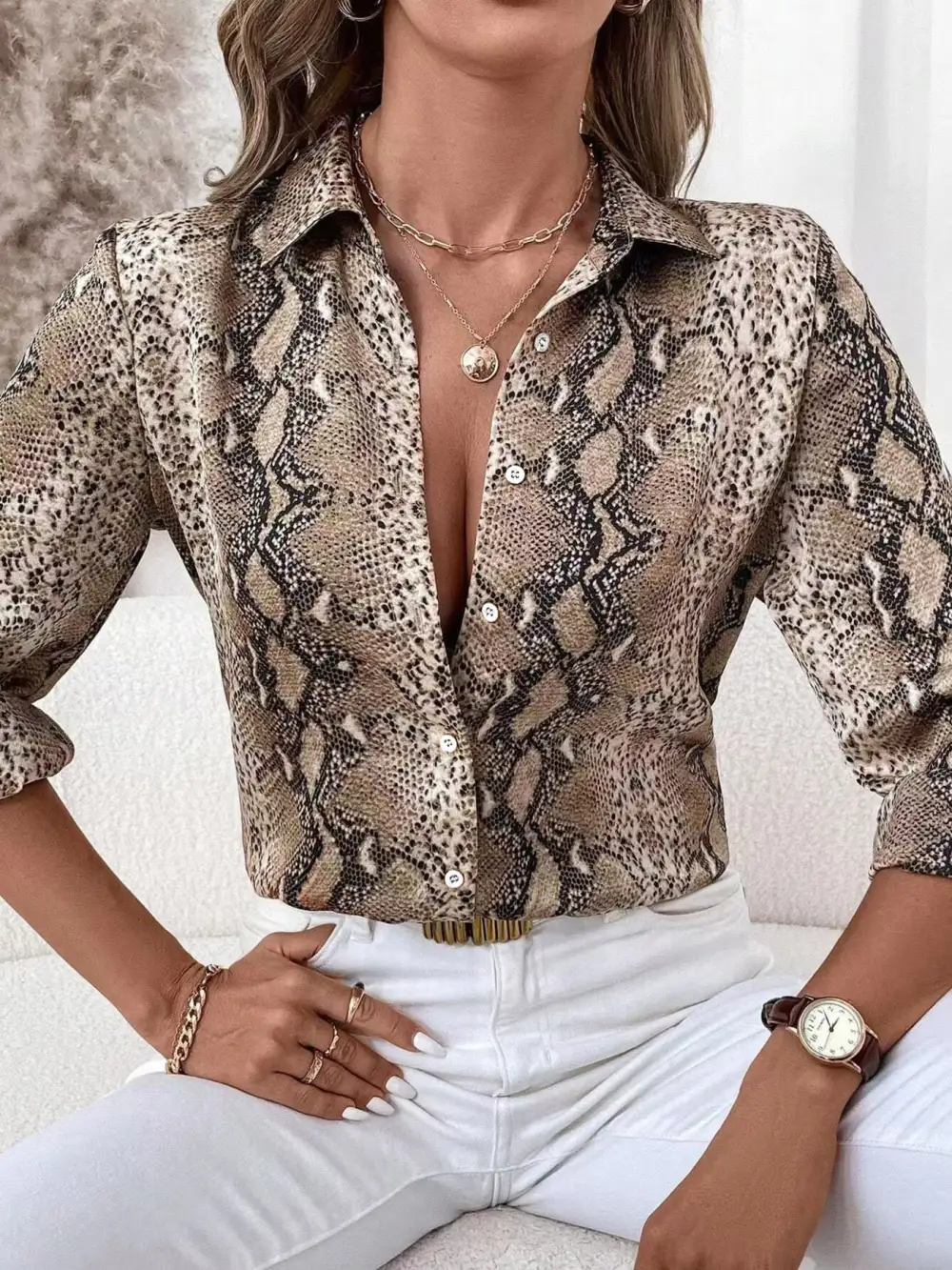 Minimal Print Printed Shirt