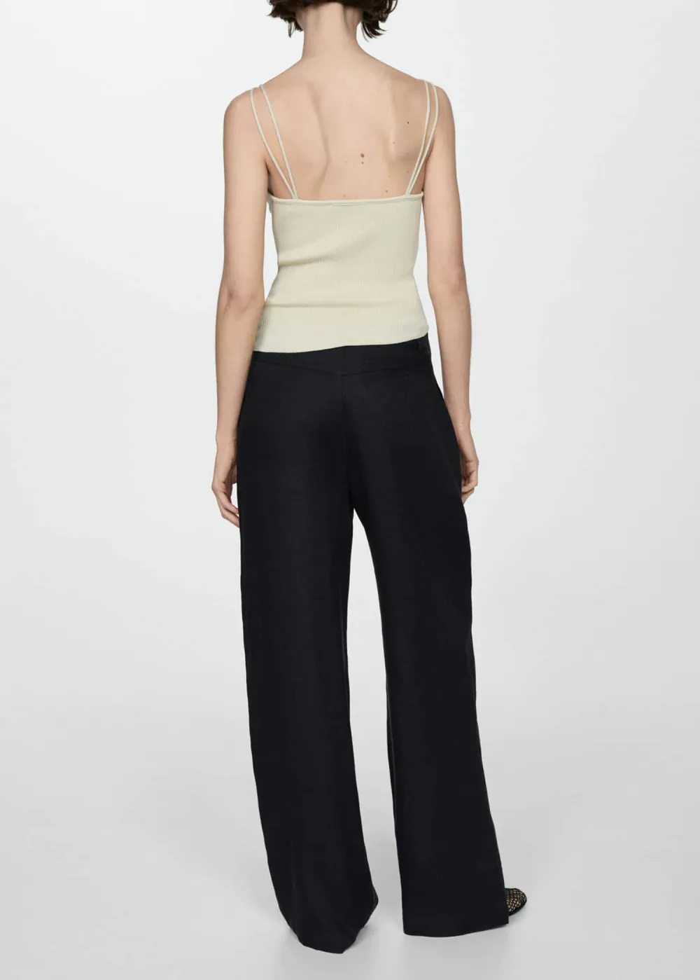 100% linen wideleg pants