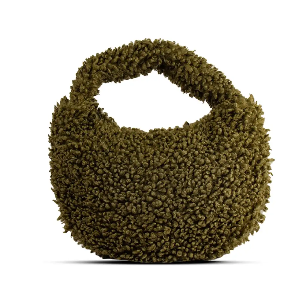 Compact Handheld Fur Handbag