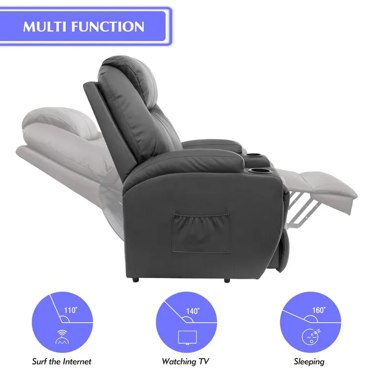 ✨Faux Leather Power Lift Recliner Chair with Massage and Heating Functions✨