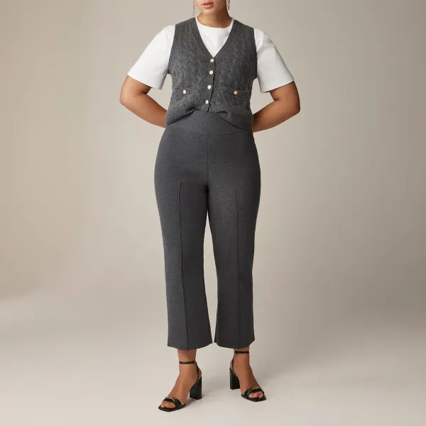 High-Rise Pintuck Straight Leg Pants