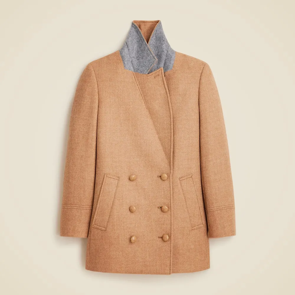 Peacoat Wool-Blend Melton Jackets