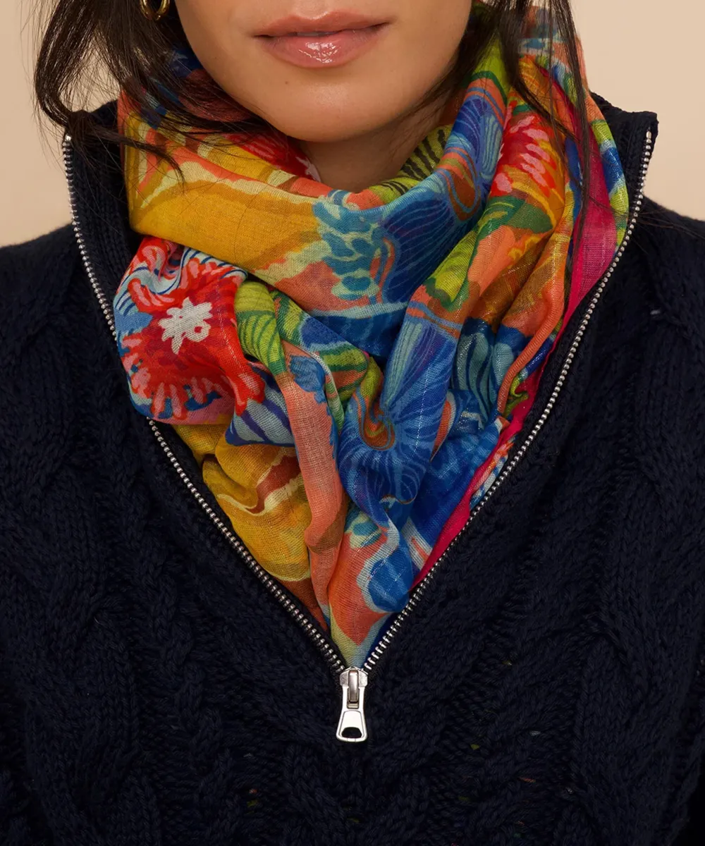 Art Graphic Casual Style Sarong Wrap