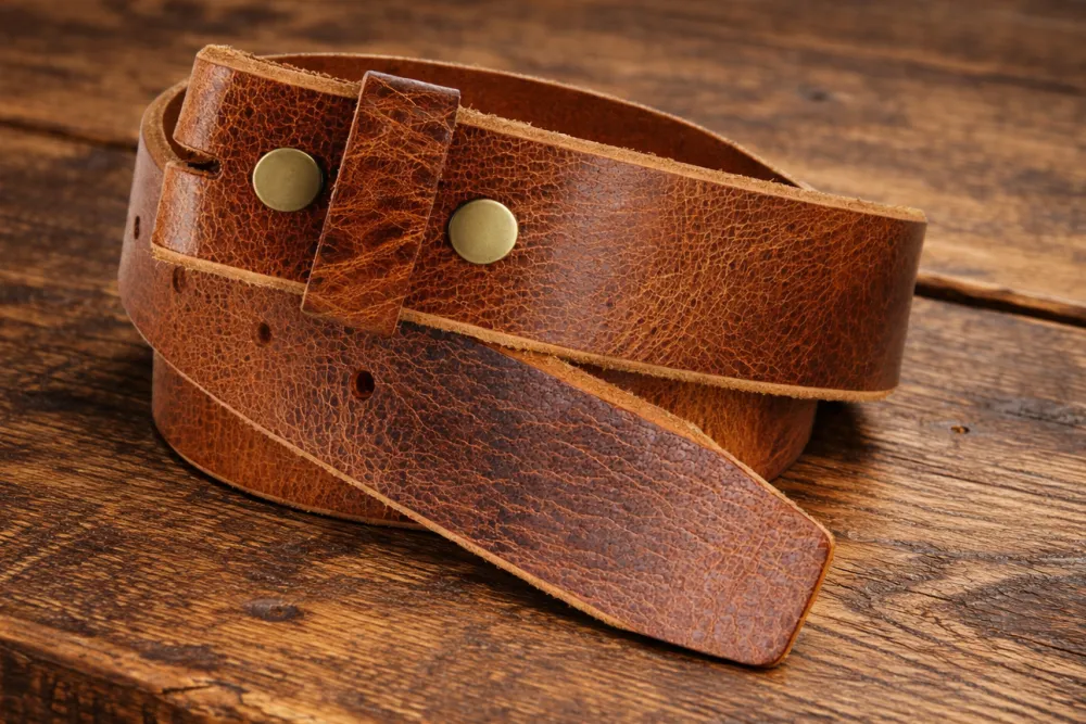 Floral Leather Belt Strap