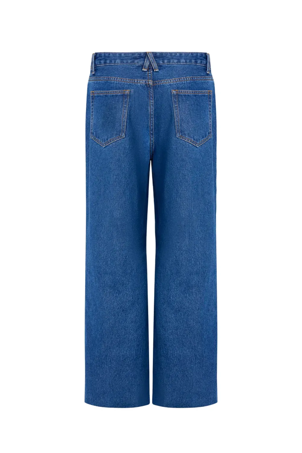 Designer Contrast Low-Rise Loose Jeans