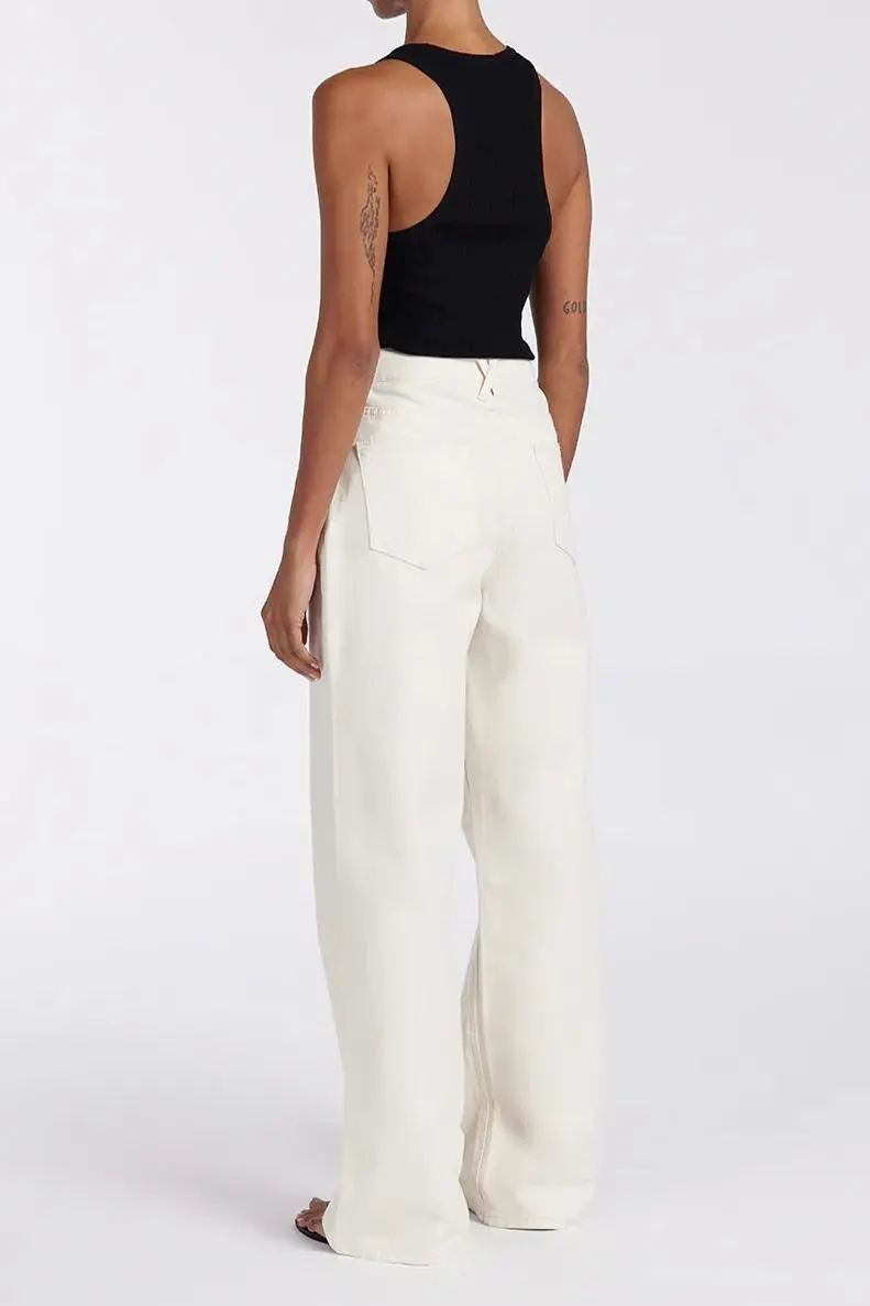 CREAM SLOUCHY JEAN