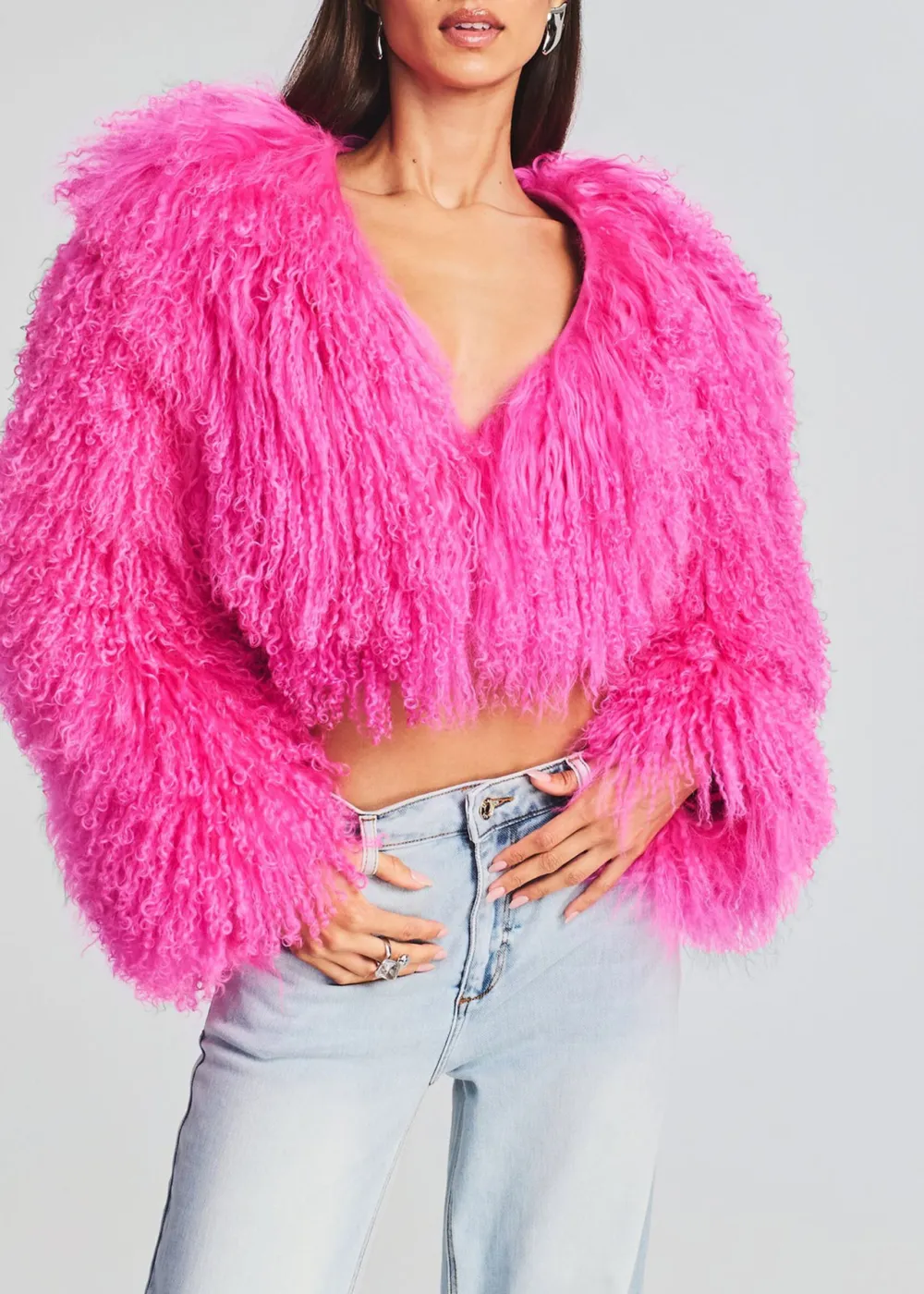 Long Sleeve Fur Jacket