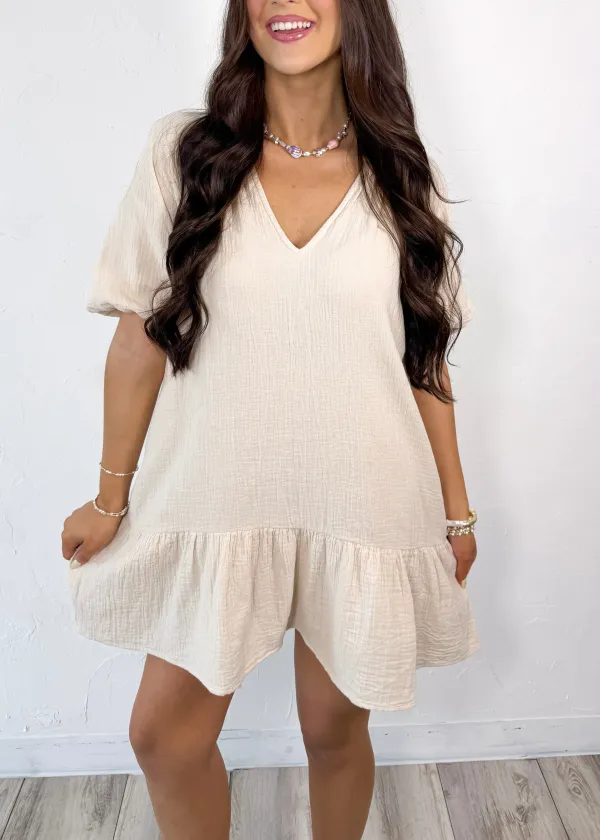 Cotton Gauze Babydoll Dress