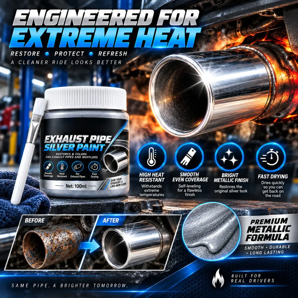 Exhaust Pipe Silver Restoration Paint