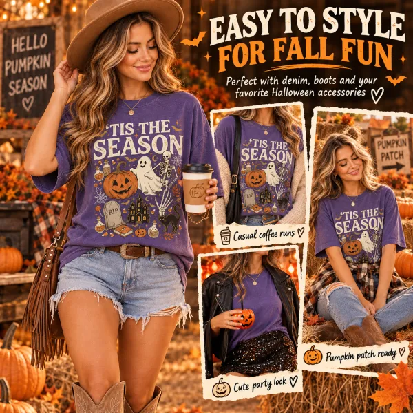 Tis The Season Vintage Halloween T-Shirt