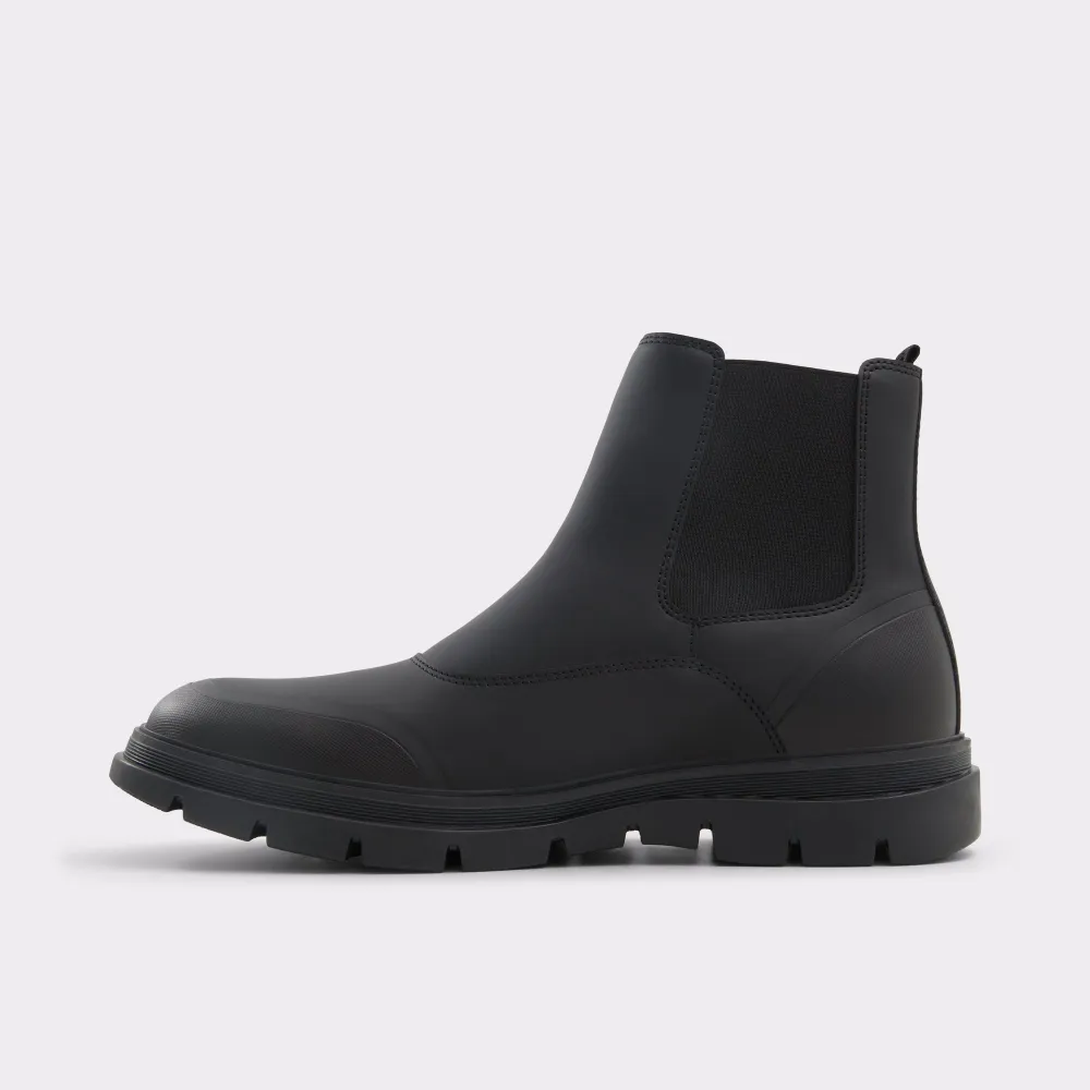 Black Classic Chelsea Slip-On Boots for Men