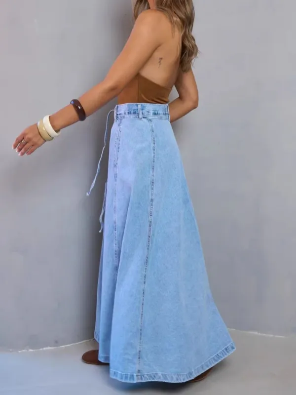 Denim High Waist Skirt