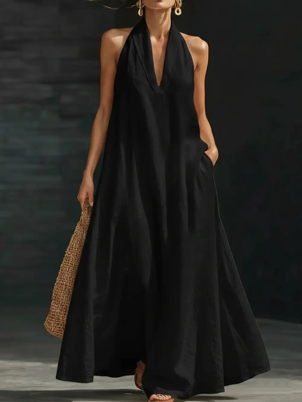 Pocketed Maxi Dress