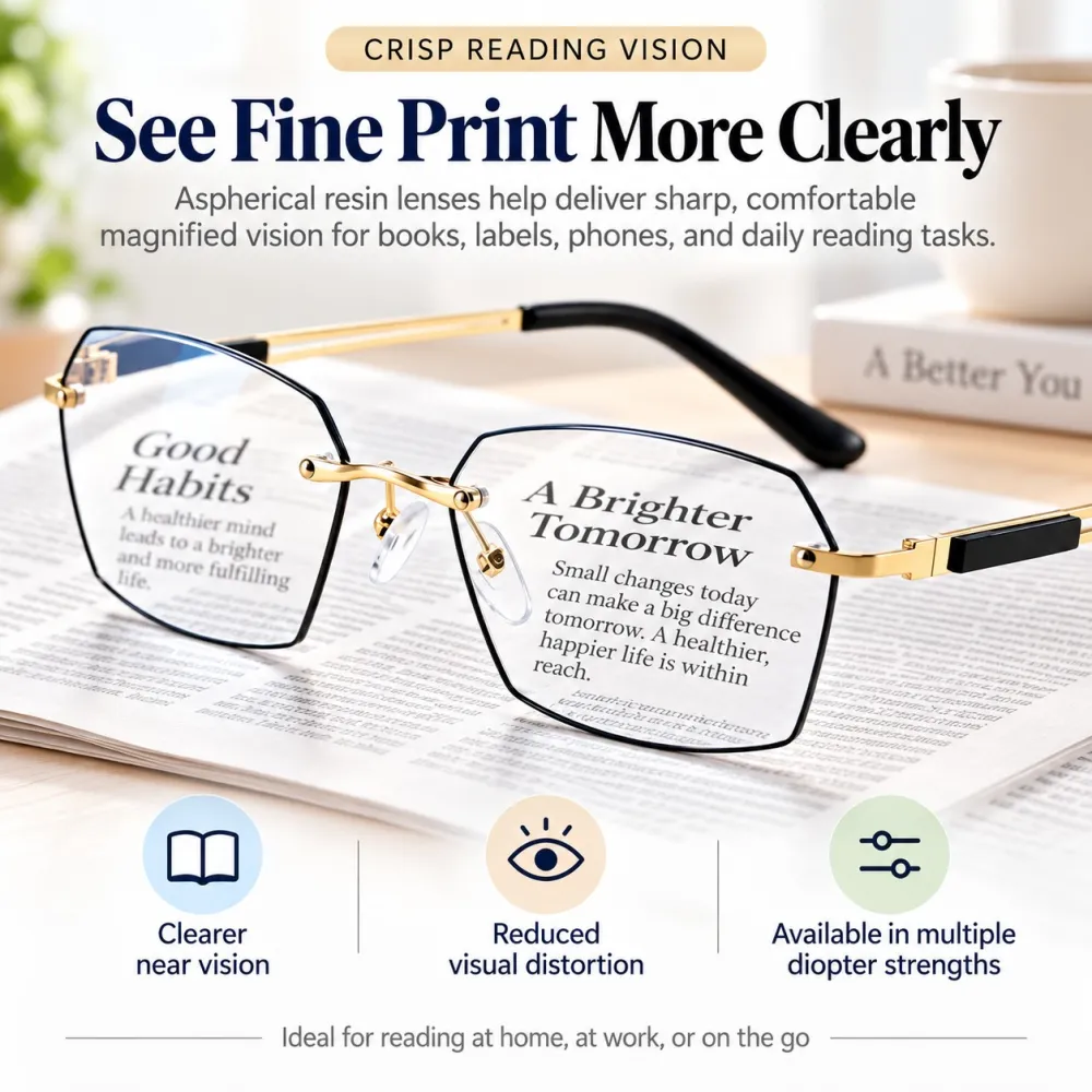 👓 Auto-Tint Senior Readers – BlueLight Blocking + UV Protection, Lightweight Metal Frame