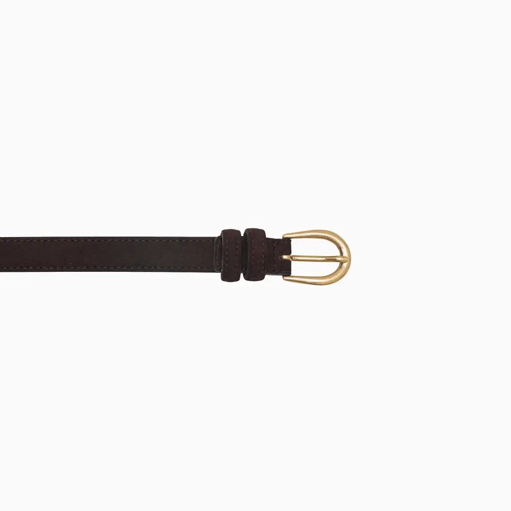 Classic Suede Narrow Waist Belt