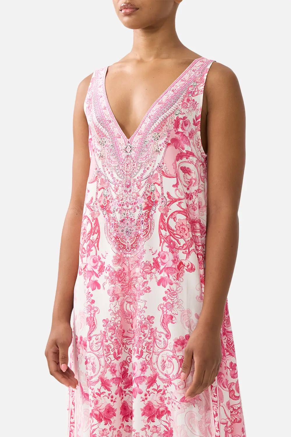 V-Neck Flared Jumpsuit