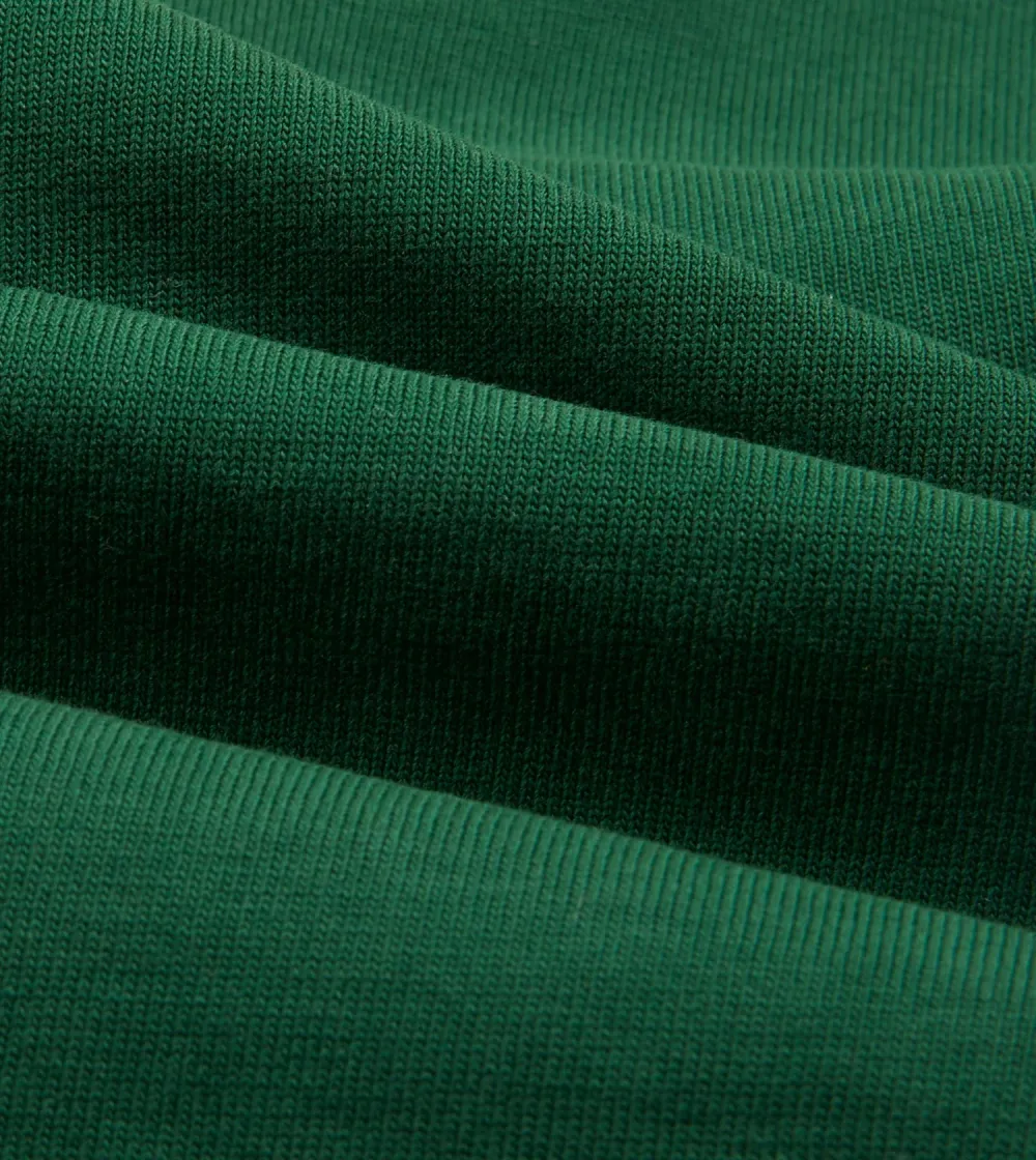 Casual Style Forest Green Cotton Crew Neck Hiking T-Shirt