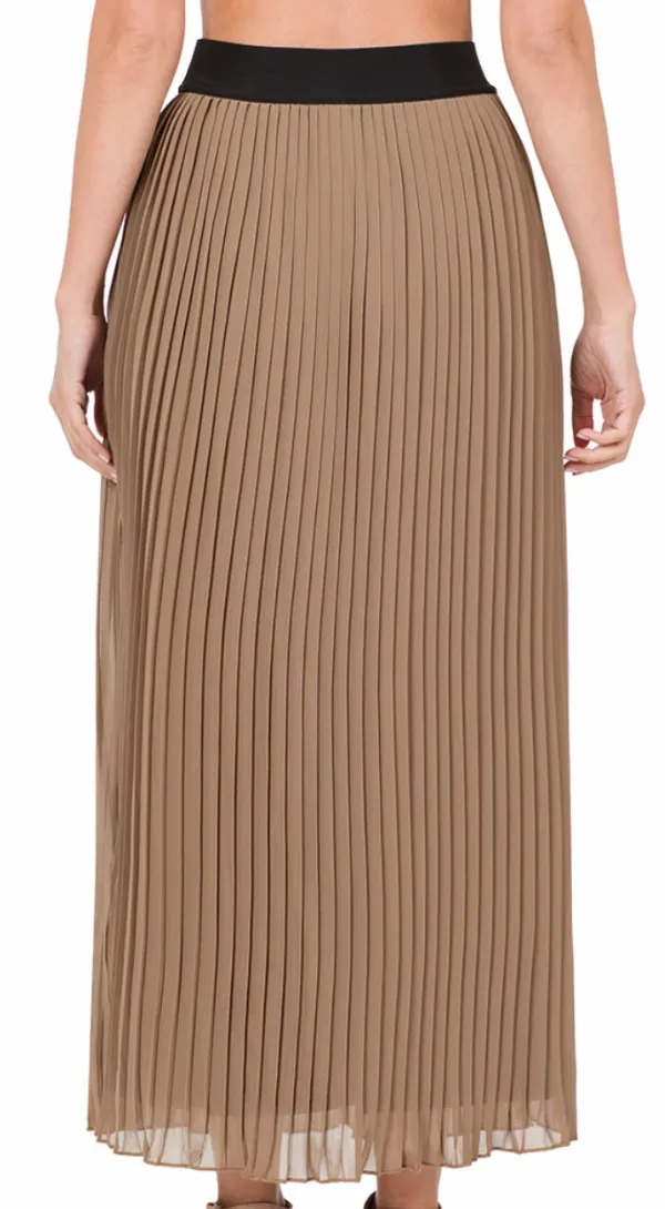 Flowy Pleated Chiffon Skirt