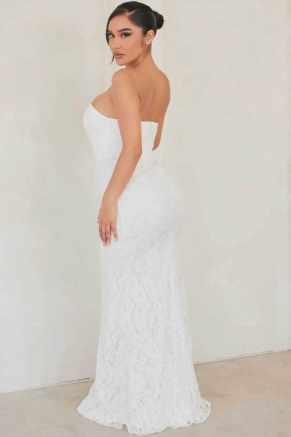 Sarah Lace Maxi Gown - White