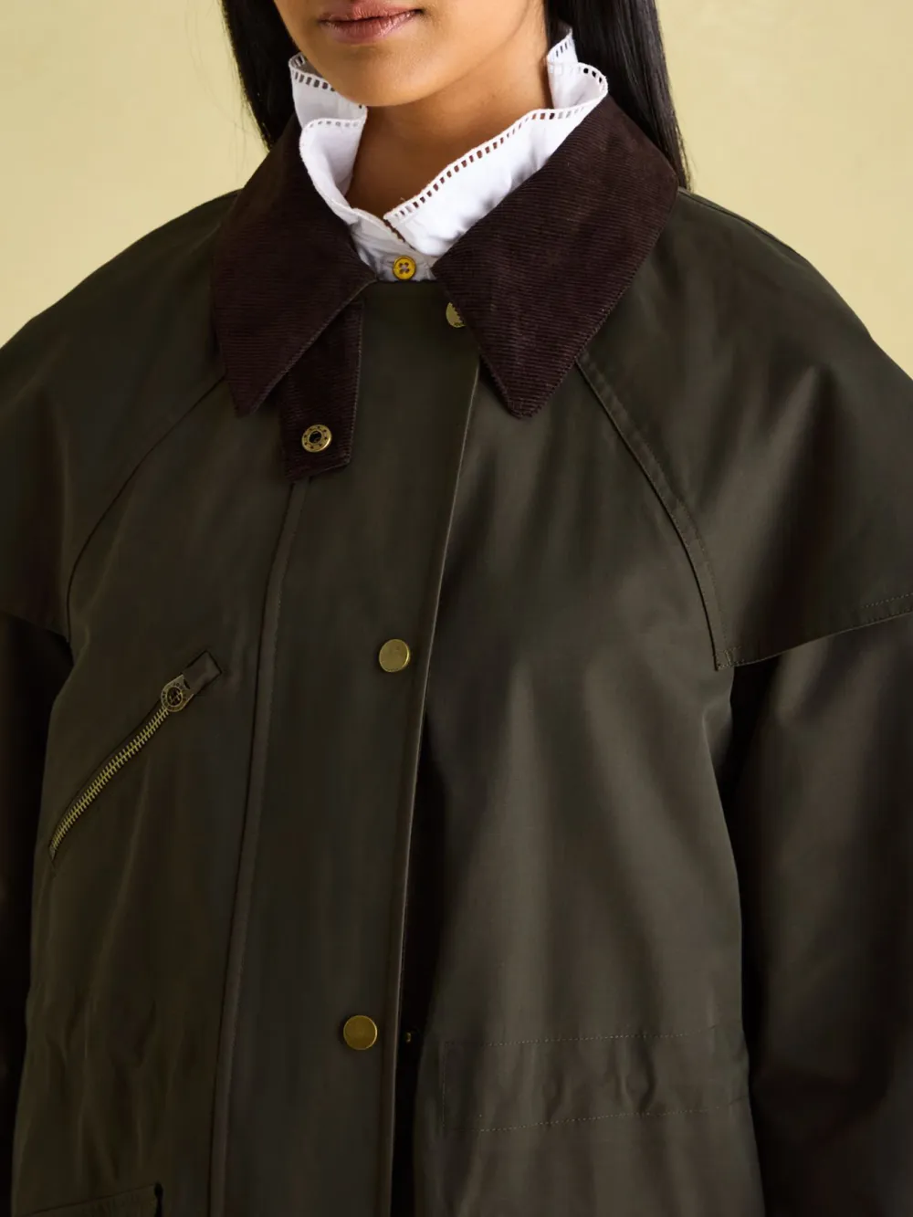 Khaki Green Waterproof Longline Coat