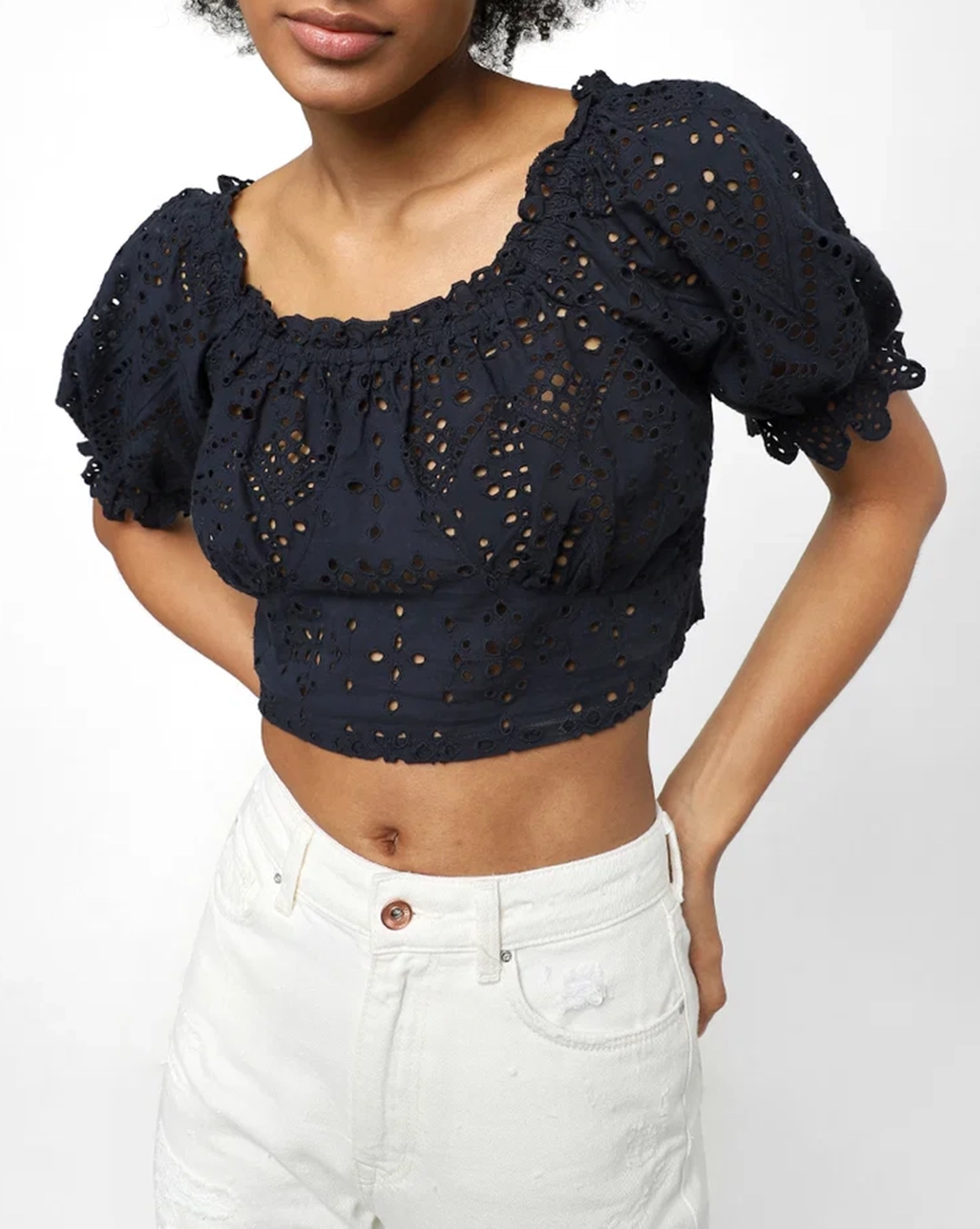 Blue Crop Top