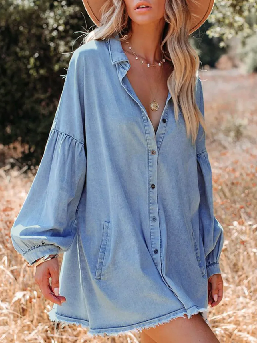 Women Casual Elegant Denim Dress