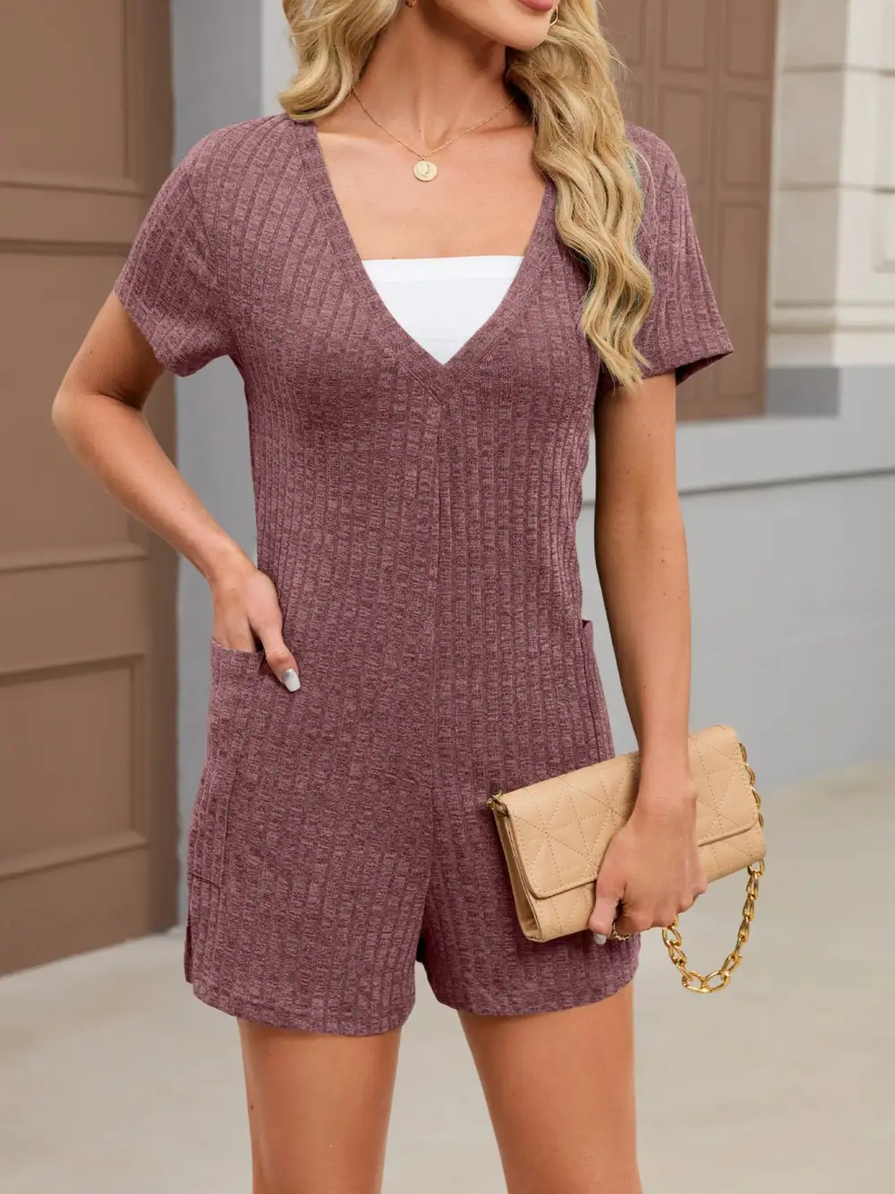 Everyday Knit Ribbed Romper