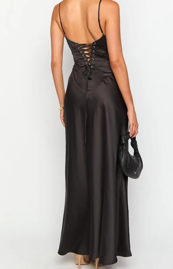 Modern Satin Maxi Dress