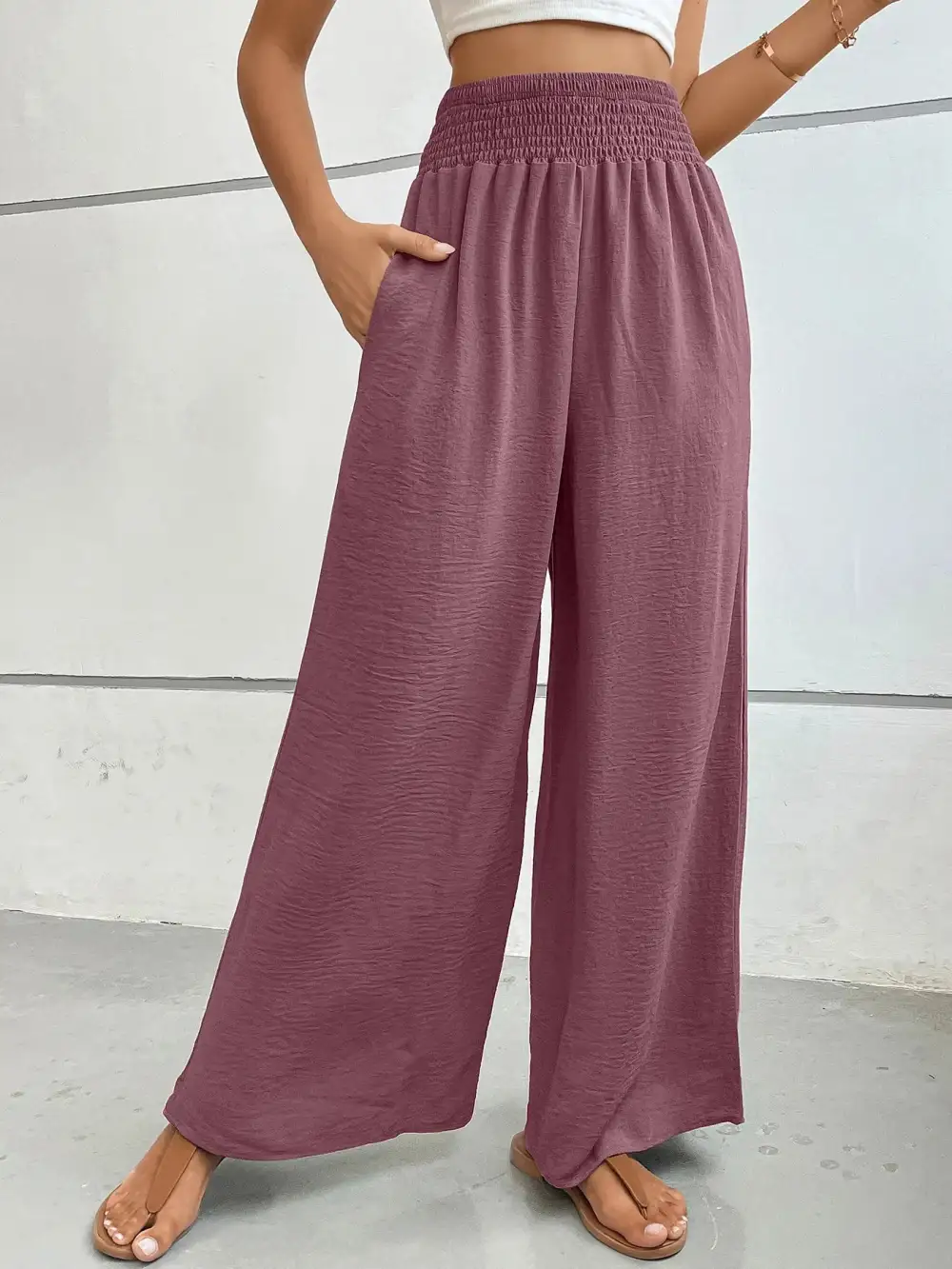 Soft High Waist Wide Leg Pants
