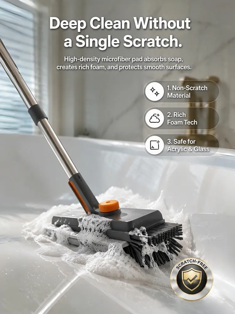 V-shaped floor brush