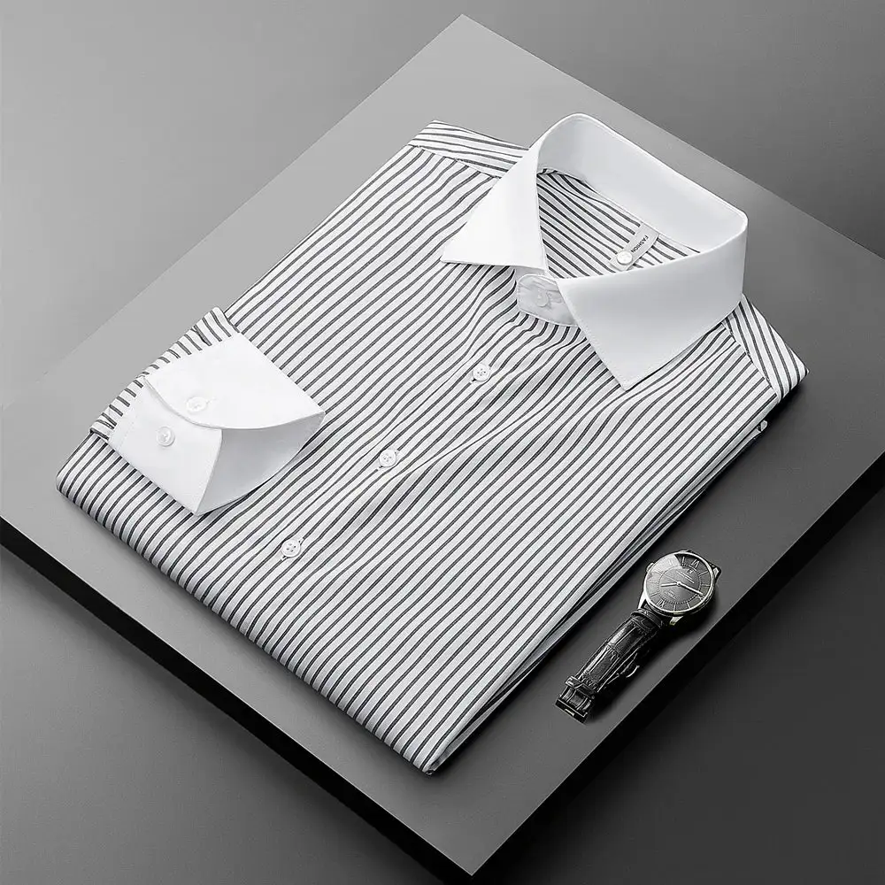 Pinstripe Dress Button Shirt