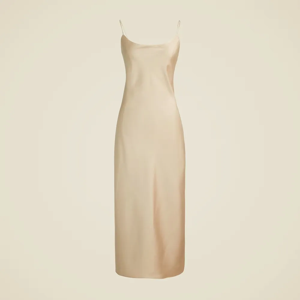 slip dress in luster charmeuse
