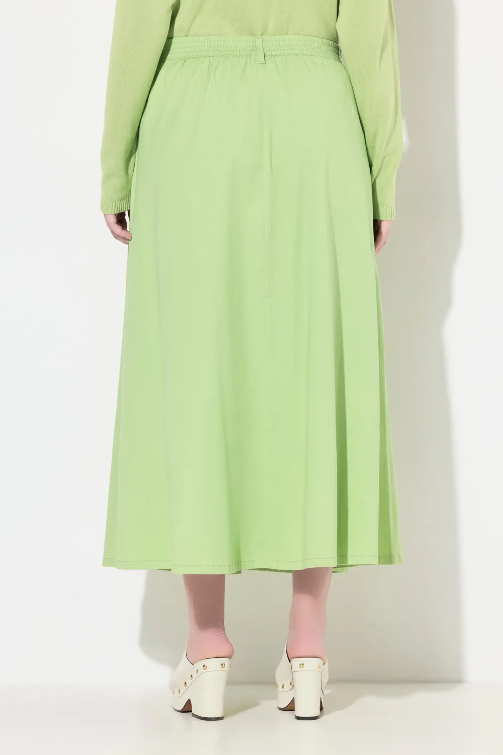Button Style Placket Skirt