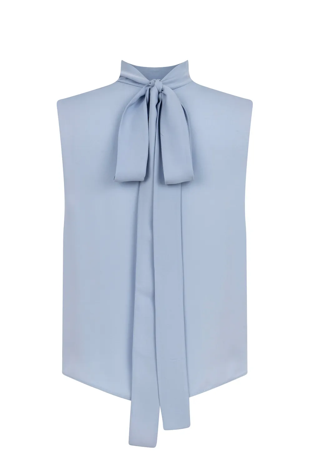 High Neck Blouse-Blue